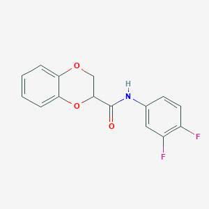 molecular formula C15H11F2NO3 B4118492 N-(3,4-difluorophenyl)-2,3-dihydro-1,4-benzodioxine-2-carboxamide 