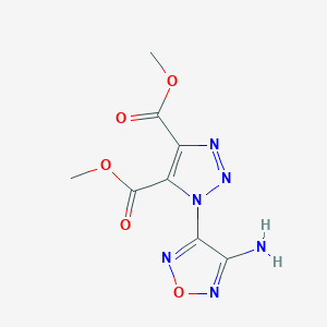 molecular formula C8H8N6O5 B411850 dimethyl 1-(4-amino-1,2,5-oxadiazol-3-yl)-1H-1,2,3-triazole-4,5-dicarboxylate 
