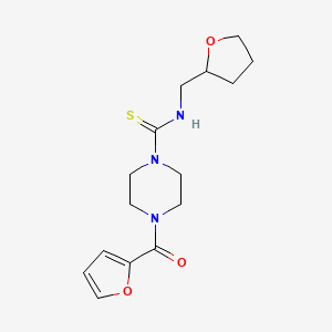 molecular formula C15H21N3O3S B4118522 4-(2-furoyl)-N-(tetrahydro-2-furanylmethyl)-1-piperazinecarbothioamide 