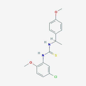 molecular formula C17H19ClN2O2S B4118549 N-(5-chloro-2-methoxyphenyl)-N'-[1-(4-methoxyphenyl)ethyl]thiourea 