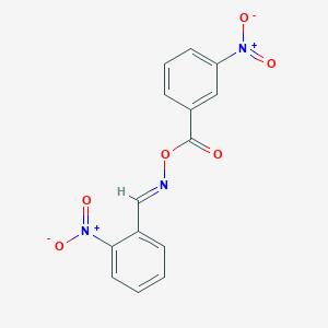 molecular formula C14H9N3O6 B411855 2-nitrobenzaldehyde O-{3-nitrobenzoyl}oxime 