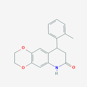 9-(2-methylphenyl)-2,3,8,9-tetrahydro[1,4]dioxino[2,3-g]quinolin-7(6H)-one