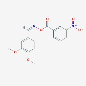 molecular formula C16H14N2O6 B411858 3,4-dimethoxybenzaldehyde O-{3-nitrobenzoyl}oxime 