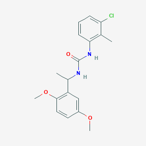 molecular formula C18H21ClN2O3 B4118594 N-(3-chloro-2-methylphenyl)-N'-[1-(2,5-dimethoxyphenyl)ethyl]urea 