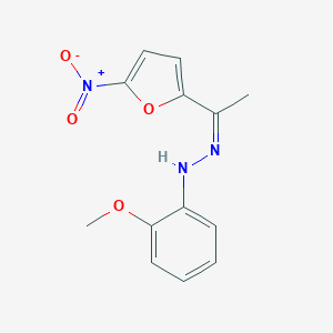 molecular formula C13H13N3O4 B411861 1-{5-Nitro-2-furyl}ethanone (2-methoxyphenyl)hydrazone 