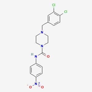 molecular formula C18H18Cl2N4O3 B4118619 4-(3,4-dichlorobenzyl)-N-(4-nitrophenyl)-1-piperazinecarboxamide 