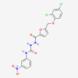 molecular formula C19H14Cl2N4O6 B4118647 2-{5-[(2,4-dichlorophenoxy)methyl]-2-furoyl}-N-(3-nitrophenyl)hydrazinecarboxamide 