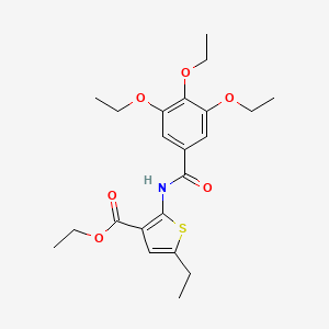 molecular formula C22H29NO6S B4118677 ethyl 5-ethyl-2-[(3,4,5-triethoxybenzoyl)amino]-3-thiophenecarboxylate 