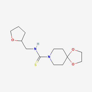 molecular formula C13H22N2O3S B4118683 N-(tetrahydro-2-furanylmethyl)-1,4-dioxa-8-azaspiro[4.5]decane-8-carbothioamide 