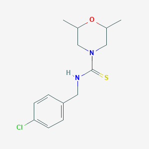 molecular formula C14H19ClN2OS B4118687 N-(4-chlorobenzyl)-2,6-dimethyl-4-morpholinecarbothioamide 