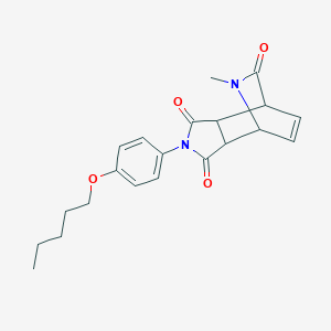 molecular formula C21H24N2O4 B411871 8-Methyl-4-[4-(pentyloxy)phenyl]-4,8-diazatricyclo[5.2.2.0~2,6~]undec-10-ene-3,5,9-trione 
