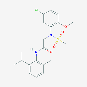 molecular formula C20H25ClN2O4S B4118718 N~2~-(5-chloro-2-methoxyphenyl)-N~1~-(2-isopropyl-6-methylphenyl)-N~2~-(methylsulfonyl)glycinamide 