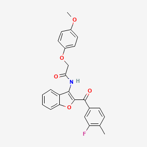 N-[2-(3-fluoro-4-methylbenzoyl)-1-benzofuran-3-yl]-2-(4-methoxyphenoxy)acetamide