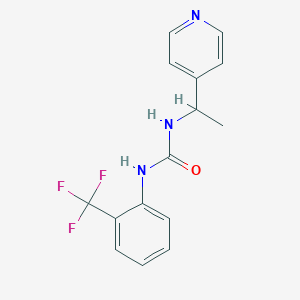 molecular formula C15H14F3N3O B4118737 N-[1-(4-pyridinyl)ethyl]-N'-[2-(trifluoromethyl)phenyl]urea 