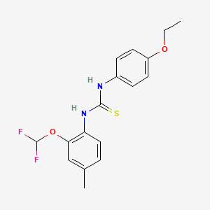 molecular formula C17H18F2N2O2S B4118742 N-[2-(difluoromethoxy)-4-methylphenyl]-N'-(4-ethoxyphenyl)thiourea 