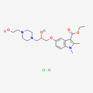 molecular formula C22H34ClN3O5 B4118748 ethyl 5-{2-hydroxy-3-[4-(2-hydroxyethyl)-1-piperazinyl]propoxy}-1,2-dimethyl-1H-indole-3-carboxylate hydrochloride 