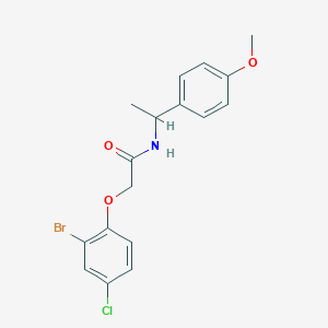 molecular formula C17H17BrClNO3 B4118766 2-(2-bromo-4-chlorophenoxy)-N-[1-(4-methoxyphenyl)ethyl]acetamide 