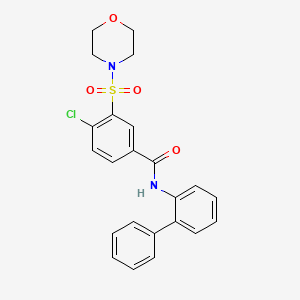 molecular formula C23H21ClN2O4S B4118784 N-2-biphenylyl-4-chloro-3-(4-morpholinylsulfonyl)benzamide 