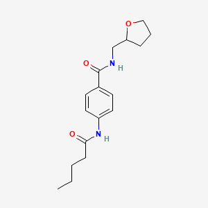molecular formula C17H24N2O3 B4118792 4-(pentanoylamino)-N-(tetrahydro-2-furanylmethyl)benzamide 