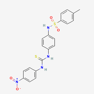 molecular formula C20H18N4O4S2 B4118797 4-methyl-N-[4-({[(4-nitrophenyl)amino]carbonothioyl}amino)phenyl]benzenesulfonamide 