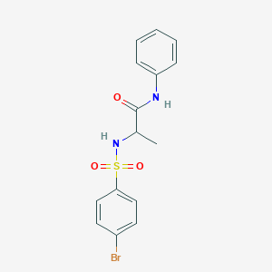 molecular formula C15H15BrN2O3S B4118809 N~2~-[(4-bromophenyl)sulfonyl]-N~1~-phenylalaninamide 