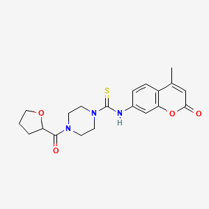 molecular formula C20H23N3O4S B4118812 N-(4-methyl-2-oxo-2H-chromen-7-yl)-4-(tetrahydro-2-furanylcarbonyl)-1-piperazinecarbothioamide 