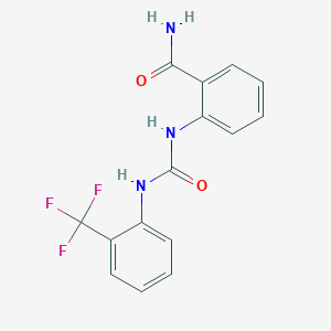 molecular formula C15H12F3N3O2 B4118827 2-[({[2-(trifluoromethyl)phenyl]amino}carbonyl)amino]benzamide 