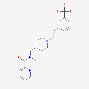 molecular formula C22H26F3N3O B4118846 N-methyl-N-[(1-{2-[3-(trifluoromethyl)phenyl]ethyl}-4-piperidinyl)methyl]-2-pyridinecarboxamide 