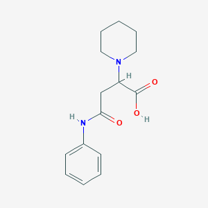 molecular formula C15H20N2O3 B4118862 4-anilino-4-oxo-2-(1-piperidinyl)butanoic acid 
