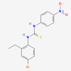 molecular formula C15H14BrN3O2S B4118873 N-(4-bromo-2-ethylphenyl)-N'-(4-nitrophenyl)thiourea 