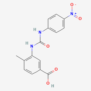 molecular formula C15H13N3O5 B4118881 4-methyl-3-({[(4-nitrophenyl)amino]carbonyl}amino)benzoic acid 