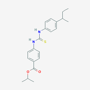 molecular formula C21H26N2O2S B4118882 isopropyl 4-({[(4-sec-butylphenyl)amino]carbonothioyl}amino)benzoate 