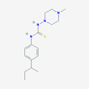 molecular formula C16H26N4S B4118891 N-(4-sec-butylphenyl)-N'-(4-methyl-1-piperazinyl)thiourea 