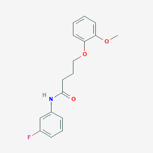 molecular formula C17H18FNO3 B4118904 N-(3-fluorophenyl)-4-(2-methoxyphenoxy)butanamide 