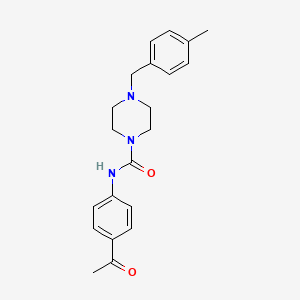 molecular formula C21H25N3O2 B4118913 N-(4-acetylphenyl)-4-(4-methylbenzyl)-1-piperazinecarboxamide 