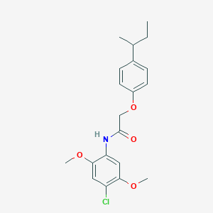molecular formula C20H24ClNO4 B4118932 2-(4-sec-butylphenoxy)-N-(4-chloro-2,5-dimethoxyphenyl)acetamide 