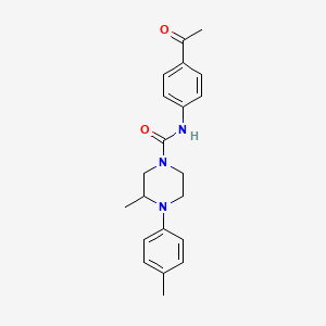molecular formula C21H25N3O2 B4118958 N-(4-acetylphenyl)-3-methyl-4-(4-methylphenyl)-1-piperazinecarboxamide 