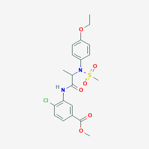 methyl 4-chloro-3-{[N-(4-ethoxyphenyl)-N-(methylsulfonyl)alanyl]amino}benzoate