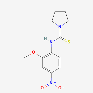 molecular formula C12H15N3O3S B4118965 N-(2-methoxy-4-nitrophenyl)-1-pyrrolidinecarbothioamide 