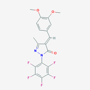 4-(3,4-dimethoxybenzylidene)-5-methyl-2-(2,3,4,5,6-pentafluorophenyl)-2,4-dihydro-3H-pyrazol-3-one
