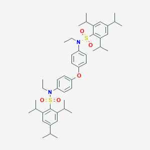 molecular formula C46H64N2O5S2 B411902 N-ethyl-N-[4-(4-{ethyl[(2,4,6-triisopropylphenyl)sulfonyl]amino}phenoxy)phenyl]-2,4,6-triisopropylbenzenesulfonamide 