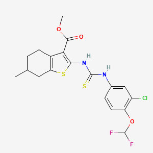 methyl 2-[({[3-chloro-4-(difluoromethoxy)phenyl]amino}carbonothioyl)amino]-6-methyl-4,5,6,7-tetrahydro-1-benzothiophene-3-carboxylate