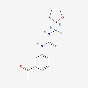 molecular formula C15H20N2O3 B4119029 N-(3-acetylphenyl)-N'-[1-(tetrahydro-2-furanyl)ethyl]urea 
