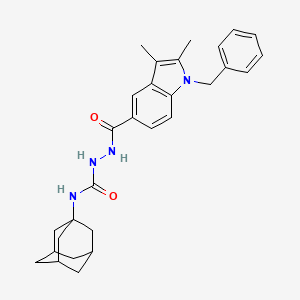molecular formula C29H34N4O2 B4119082 N-1-adamantyl-2-[(1-benzyl-2,3-dimethyl-1H-indol-5-yl)carbonyl]hydrazinecarboxamide 