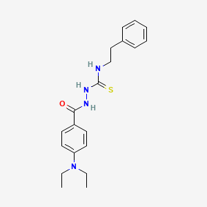 2-[4-(diethylamino)benzoyl]-N-(2-phenylethyl)hydrazinecarbothioamide