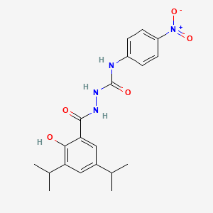 molecular formula C20H24N4O5 B4119131 2-(2-hydroxy-3,5-diisopropylbenzoyl)-N-(4-nitrophenyl)hydrazinecarboxamide 