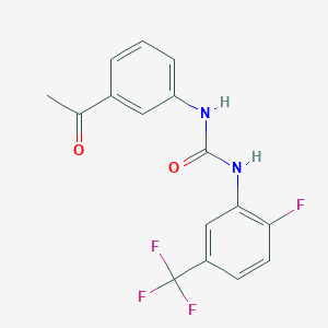 N-(3-acetylphenyl)-N'-[2-fluoro-5-(trifluoromethyl)phenyl]urea