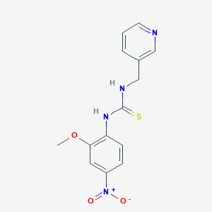 molecular formula C14H14N4O3S B4119147 N-(2-methoxy-4-nitrophenyl)-N'-(3-pyridinylmethyl)thiourea 
