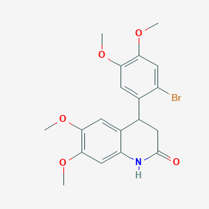 molecular formula C19H20BrNO5 B4119164 4-(2-bromo-4,5-dimethoxyphenyl)-6,7-dimethoxy-3,4-dihydro-2(1H)-quinolinone 