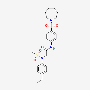 N~1~-[4-(1-azepanylsulfonyl)phenyl]-N~2~-(4-ethylphenyl)-N~2~-(methylsulfonyl)glycinamide